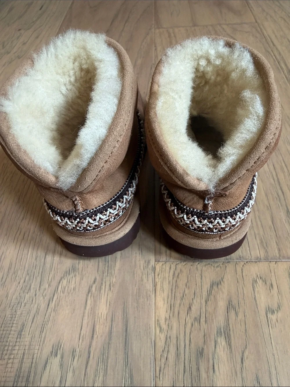 UGG Kids Classic Mini Crescent Tasman Chestnut Boots